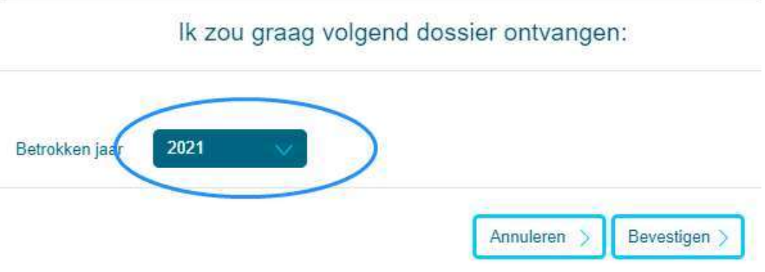 Selecteer jaar