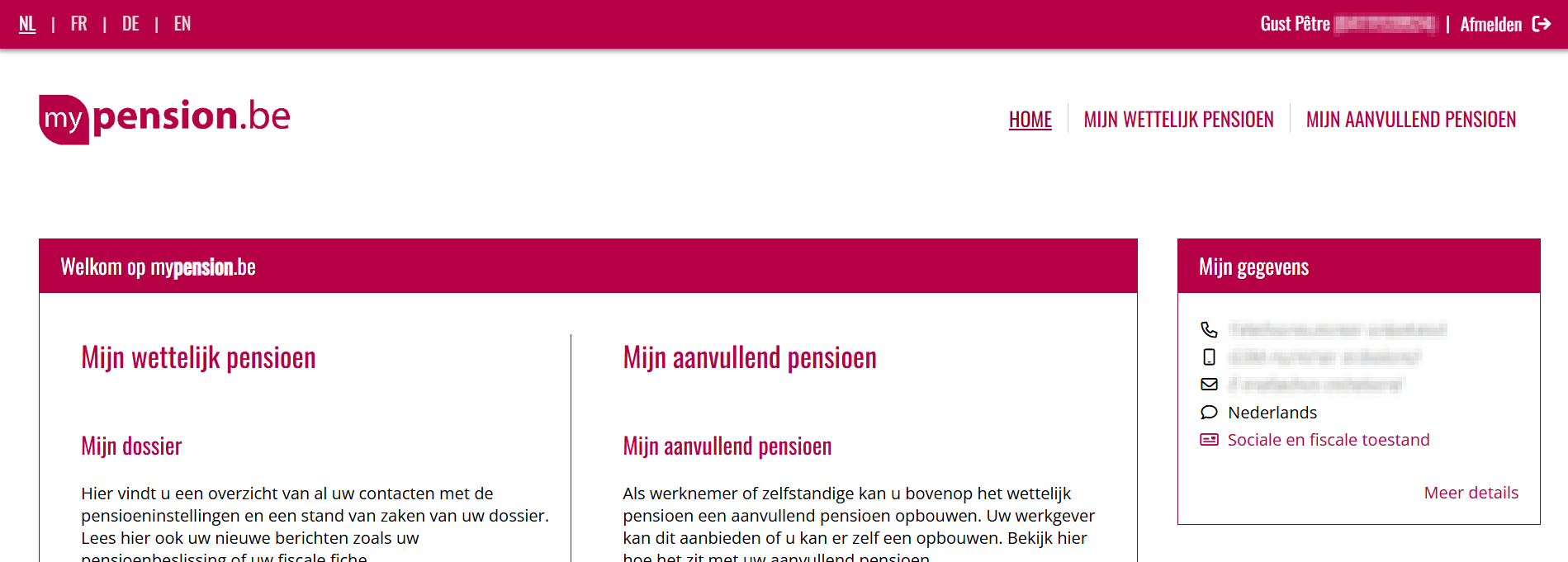 Mijn wettelijk pensioen