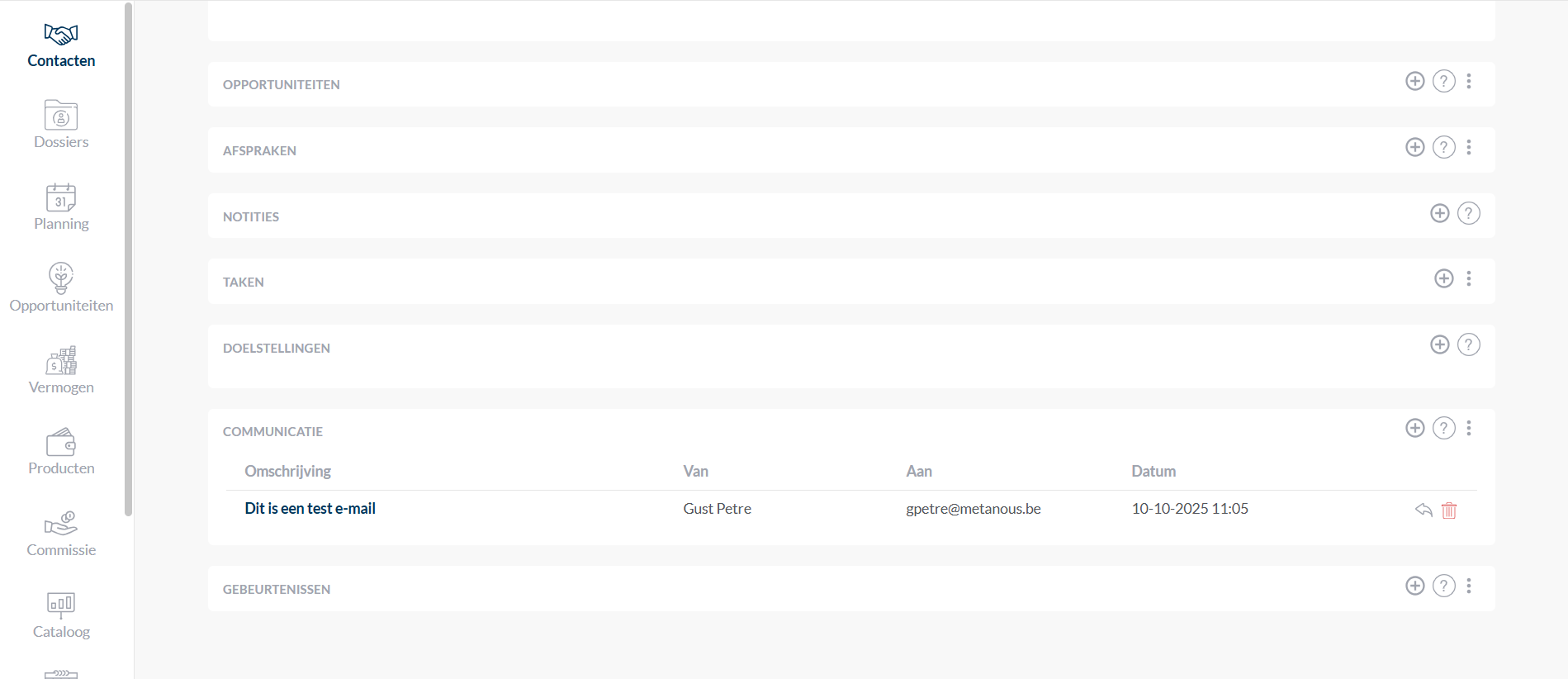 Outlook mail in DORI