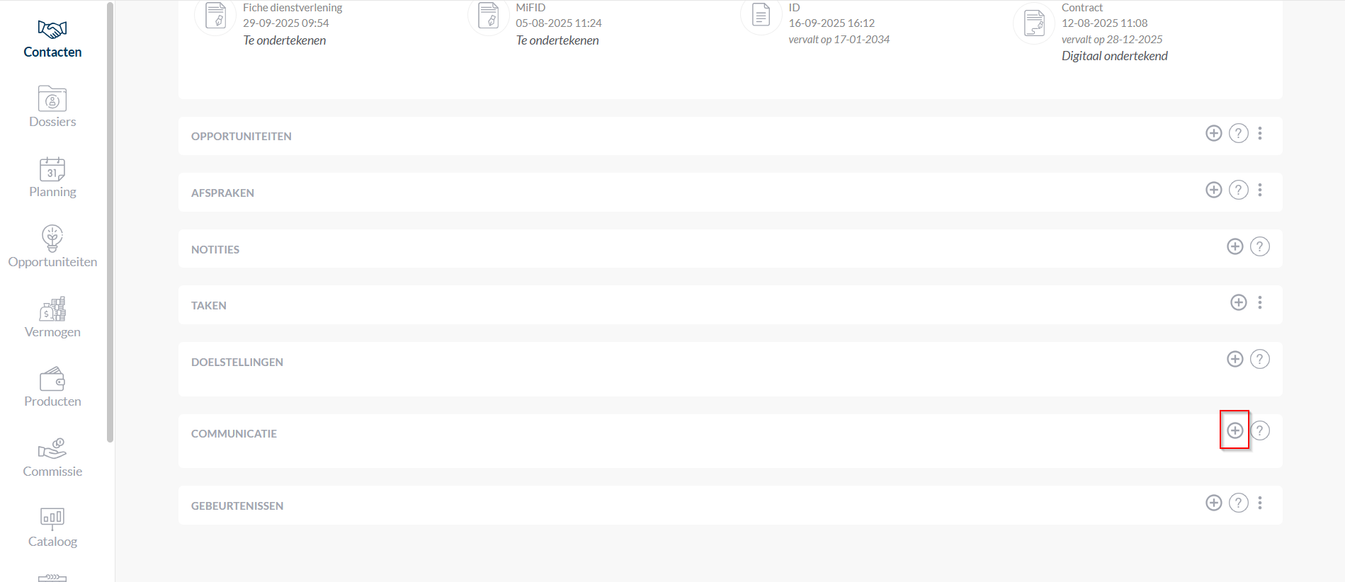 Mail uploaden in communicatie