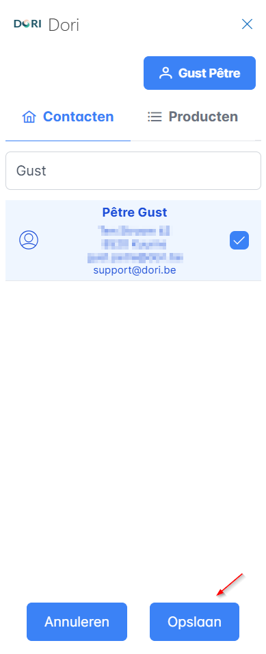 DORI icoon in Outlook