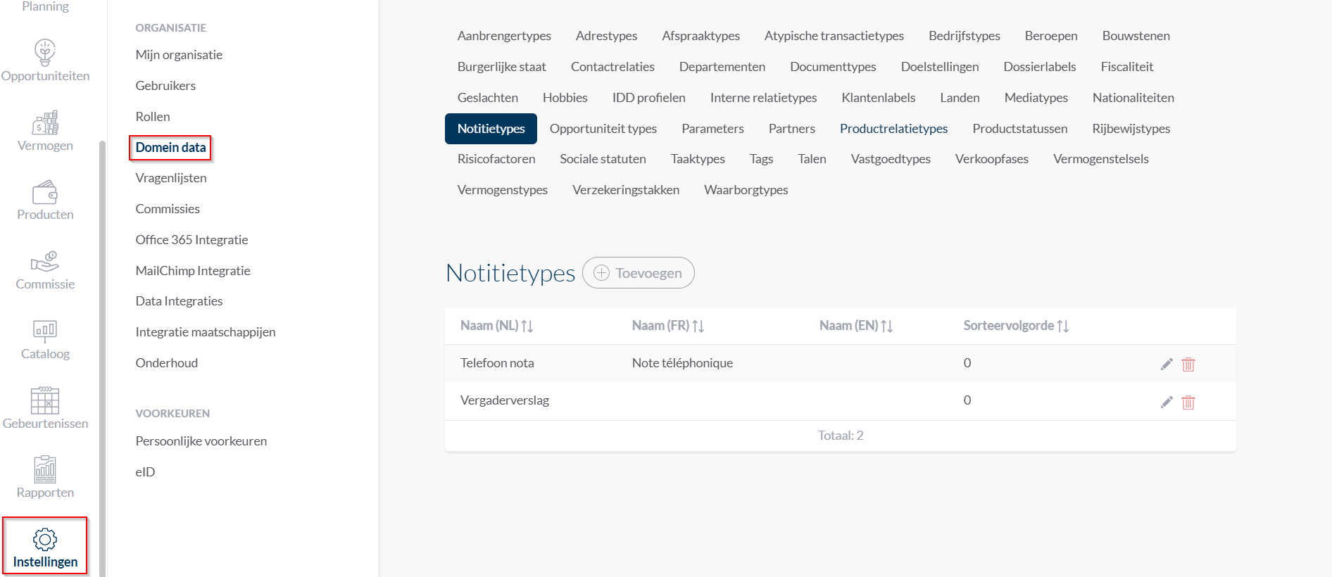 Notities in DORI