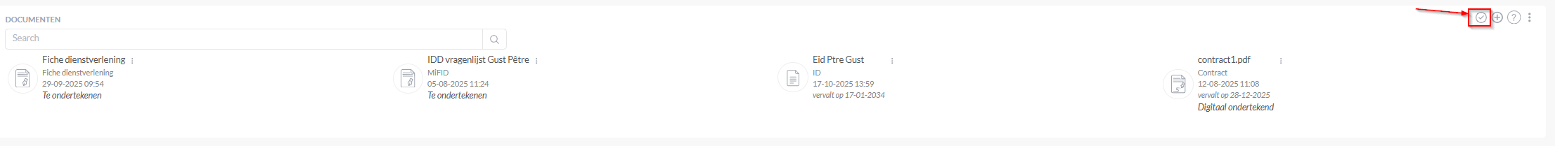 Documenten selecteren