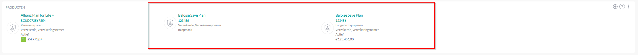 Voorbeeld 2 polissen