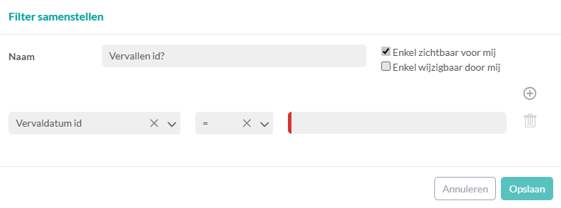 Vervaldatum id ingevuld
